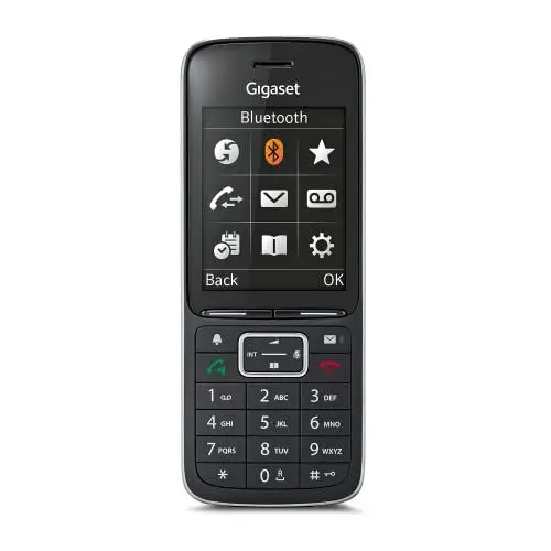 Produktbild: Gigaset SL450HX - DECT-Mobilteil mit Ladeschale – hochwertiges Schnurloses Telefon für Router und DECT-Basis – Fritzbox-kompatibel - brillantes Farbdisplay - großes Adressbuch, platin-Schwarz