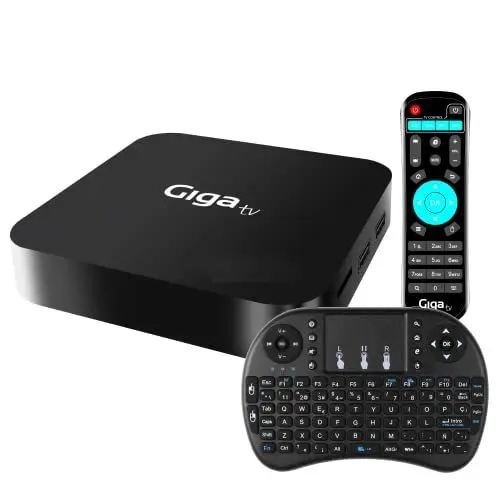 Produktbild: GIGATV HD809 TV Box Android 2-16GB Smart TV Box 1080P Ultra HD 4K HDR WiFi 2.4GHz Multimedia-Player Mini Wireless Tastatur und Fernbedienung