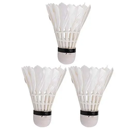 Produktbild: Gigicial Badminton Bälle, 3 Teiliges Set Gänsefeder-Federbälle für Badminton im Freien, ideal zum Üben und Gelegenheitsspielen