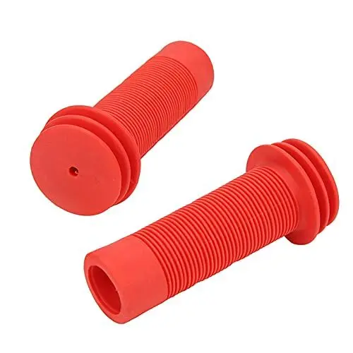 Produktbild: Gigicial Lenkergriffe für Fahrräder, 1 Paar Kinder-Fahrradgriffe, rutschfeste Gummi-Fahrradlenkergriffe für Kinderfahrräder, Falträder, Roller, Laufräder, Mountain Dirt BMX BIK (Red)