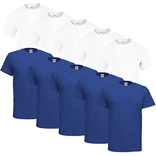 Produktbild: Gildan 10 T Shirts Heavy Cotton M L XL XXL Diverse Farben auswählbar (3XL, 5royal/5weiss)