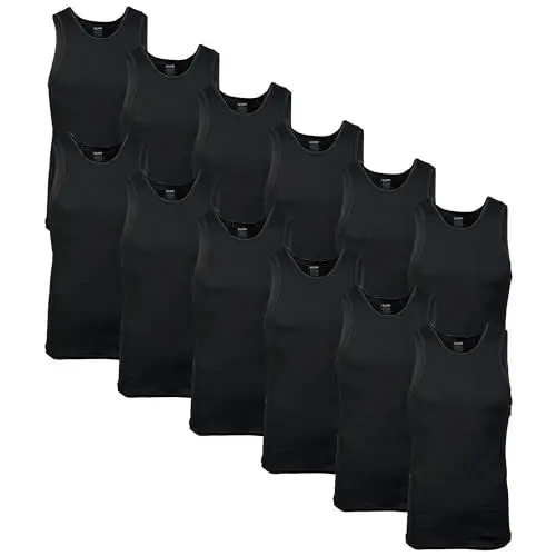 Produktbild: Gildan Herren A-Shirt Tanks, Multipack, Style G1104, Schwarz (12er-Pack), XX-Large