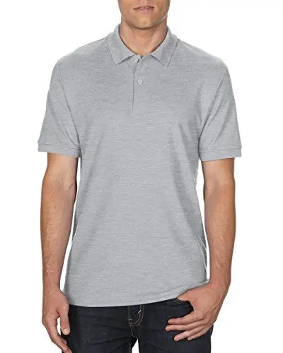 Produktbild: Gildan Herren DryBlend Poloshirt für Erwachsene, Doppel-Piqué Polohemd, Grau (Dress Sport Grey), XXXXX-Large