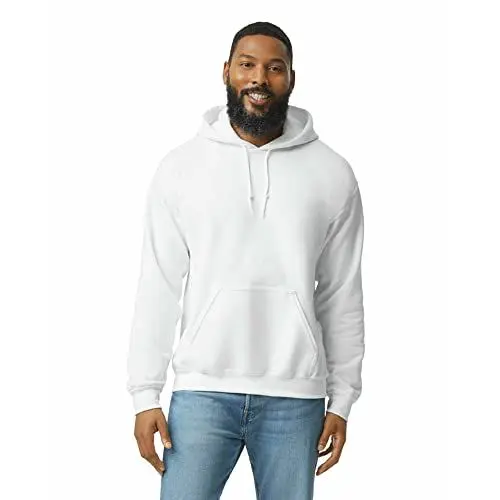 Produktbild: Gildan Herren Kapuzensweatshirt aus Fleece, Stil G18500 T-Shirt, Weiß, M