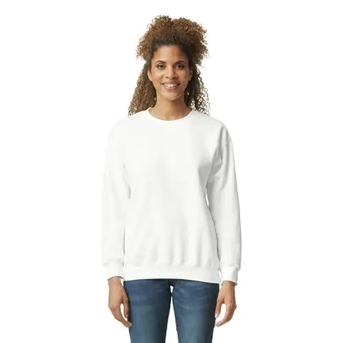 Produktbild: Gildan Herren Sweatshirt aus Fleece mit Rundhalsausschnitt, Stil G18000 T-Shirt, Weiß, XL