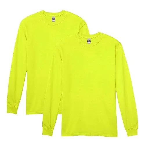 Produktbild: Gildan Uni-Erwachsene Langärmeliges Schwerer Baumwolle, Stil G5400, 2er-Pack T-Shirt, Grün (Safety Green), XX-Large