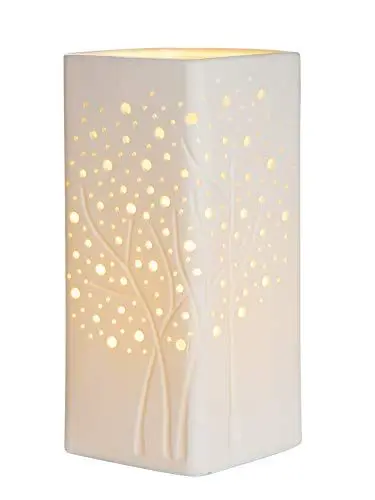 Produktbild: GILDE Design Lampe - Tischlampe aus Porzellan - Deko Wohnzimmer - Höhe 27 cm