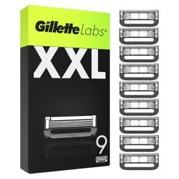Produktbild: Gillette Labs Ersatzklingen, Kompatibel Mit GilletteLabs Rasierer Mit Reinigungs-Element Und Gillette Heated Razor, 9 Ersatzklingen