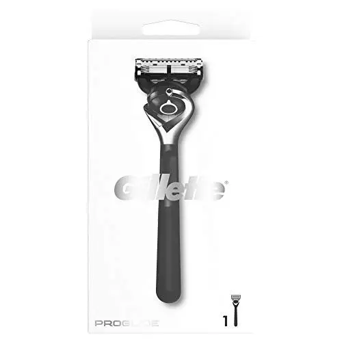 Produktbild: Gillette ProGlide Monochrome Rasierer Herren mit Trimmerklinge für Präzision und Gleitbeschichtung, Rasierer + 1 Rasierklinge, Schwarz, Geschenk Männer
