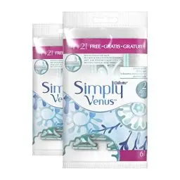 Produktbild: Gillette Simply Venus2 4plus2, 2er Pack (2 x 6 Stück)