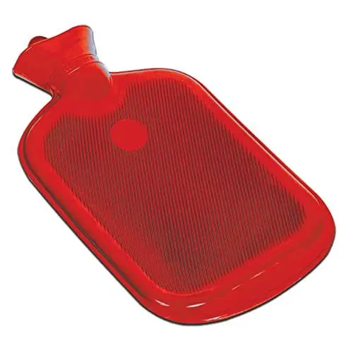 Produktbild: Gima - Wärmflasche 100% Gummi, mit 2 lamellierten Seiten, zur Linderung von Schmerzen und Muskelkrämpfen, zum Aufwärmen bei Kälte oder Feuchtigkeit, Rot, 28601
