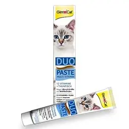 Produktbild: GimCat Duo Paste Multi-Vitamin und Thunfisch - Wertvolle Vitamine steigern Abwehrkräfte und Wohlbefinden - 1 Tube (1 x 50 g)