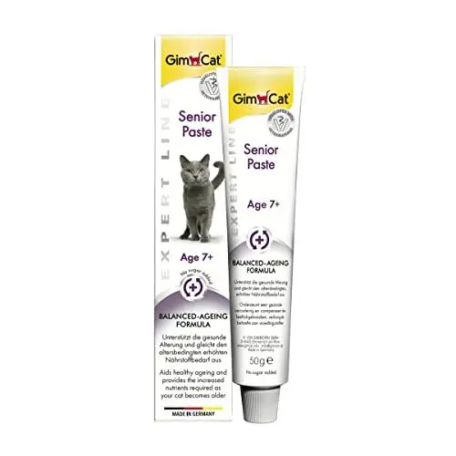 Produktbild: GimCat EXPERT LINE Senior Paste - Funktionaler Katzensnack unterstützt gesunde Alterung von Katzen ab 7 Jahren - 1 Tube