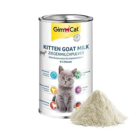 Produktbild: GimCat Kitten Goat Milk - Ziegenmilchpulver als Alleinfutter für Katzenbabys bis zum 3. Monat - 1 Dose (1 x 200 g)