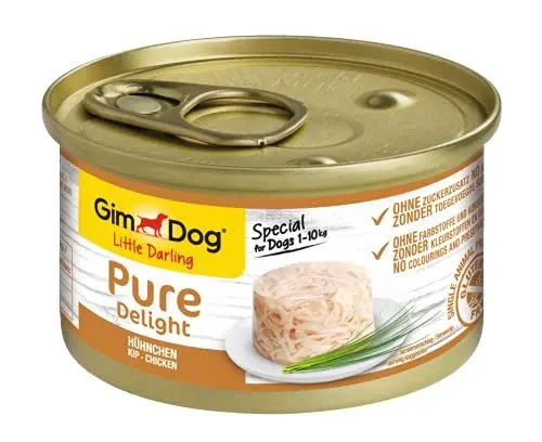 Produktbild: GimDog Pure Delight Hühnchen - Proteinreicher Hundesnack mit zartem Fleisch in köstlichem Gelee - 18 Dosen (18 x 150 g)