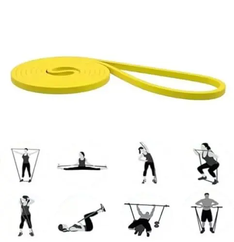Produktbild: GIMIRO Fitnessbänder, Resistance Bands of 6 Strength Levels, Pull Up Traning Band, Trainingsbänder für Yoga, Pilates, Physiotherapie, Krafttraining für Männer und Frauen (Yellow)