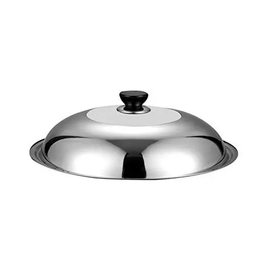 Produktbild: GIMOCOOL Glas-Pfannendeckel, Wok Deckel Edelstahl Deckel Glasdeckel mit Sichtglas, Rund Topfdeckel Wok-Abdeckung Mit Rundem Knopf Durchmesser 30cm 32cm 34cm 36cm, spülmaschinengeeignet