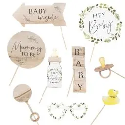 Produktbild: Ginger Ray Botanical Baby Shower Photo Booth Requisiten, 10 Stück