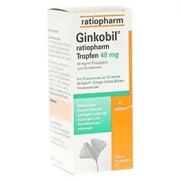 Produktbild: GINKOBIL-ratiopharm Tropfen 40 mg 100 ml
