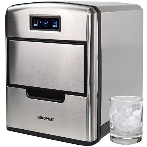 Produktbild: Gino Gelati GG-175W de Luxe Digitaler Edelstahl Eiswürfelbereiter Eiswürfelmaschine Icemaker