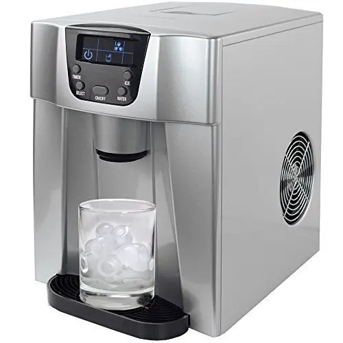 Produktbild: Gino Gelati GG-500 Water Digitaler Eiswürfelbereiter mit Eiswasserfunktion Eiswürfelmaschine