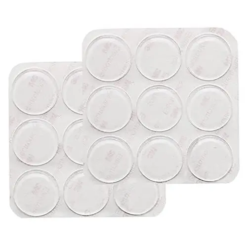 Produktbild: GINOYA 30mm Glasplatte Stoßstangen, 18pcs Silikon klar klebend Möbel Stoßstangen Gummipuffer für Glastisch Tür Kabinett