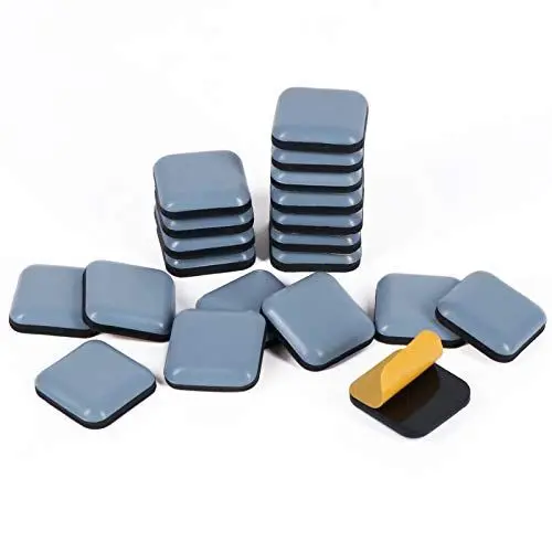 Produktbild: GINOYA Teflon-Möbelgleiter, 20 Stück 25mm Stick Möbelgleiter für leichtes Verschieben auf Teppich Hartholz Fliesen (graublau)