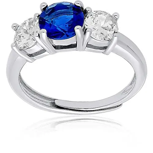 Produktbild: GioiaPura Damenring Schmuck 925 Silber Zirkonia weiß aquamarin Ring Größe one_size trendy Code INS126AN008RHBL, Sterling Silber