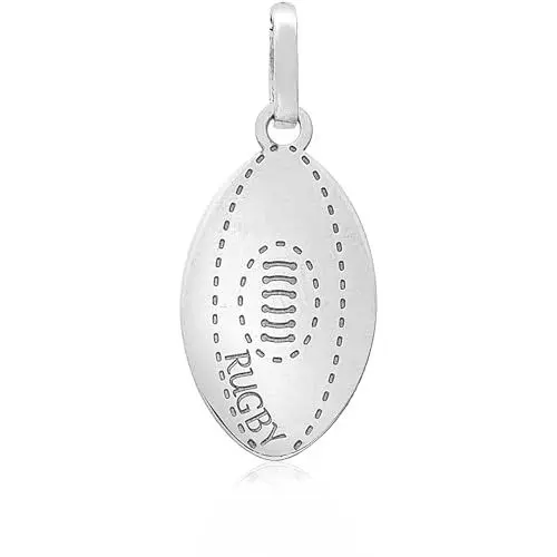Produktbild: GioiaPura Unisex-Charm aus der Action-Kollektion. Großer Rugbyball aus rhodiniertem 925er Silber. Die Referenz lautet: RRGP0133RH, Aus Sterlingsilber