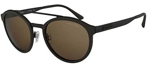 Produktbild: Giorgio Armani Herren AR6077 Sonnenbrille, Schwarz (Matte Black Rubber/Braun), 54