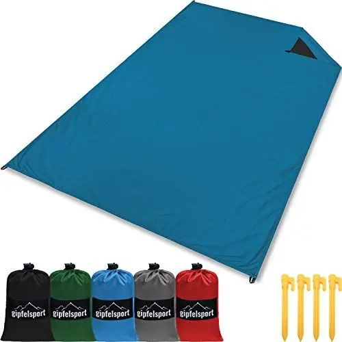 Produktbild: gipfelsport Picknickdecke - Outdoor Picknick Decke I Stranddecke, wasserdicht, waschbar, sandfrei I 200x140cm groß I blau