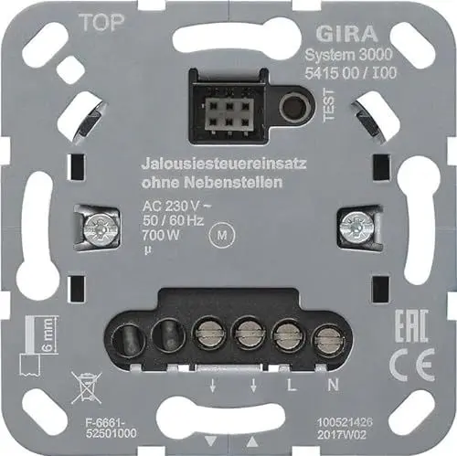 Produktbild: Gira Jalousiesteuereinsatz 541500, Weiß