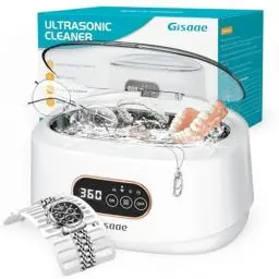 Produktbild: Gisaae Ultraschallreinigungsgerät 48000Hz Brillenreinigungsgerät 660ml Zahnersatz Reinigungsbäder mit Uhrenstand und Reinigungskorb für Brillen Schmuck Uhren Münzen