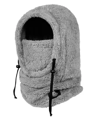 Produktbild: Gisdanchz Sturmhaube Damen Winter, Balaclava Damen Herren Sturmhaube Ski Maske, Skimaske Schalmütze Kapuzenschal Mützenschal Damen Herren Kapuze Einzeln Schlupfmütze Ski Schal Damen, Hellgrau