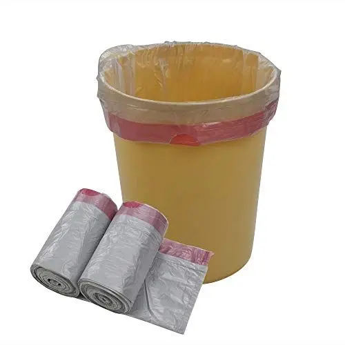 Produktbild: Gitany 5 L Müllbeutel mit Kordelzug, Grau, 250 Zugband Müllbeutel