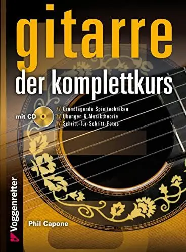 Produktbild: Gitarre. Der Komplettkurs, m. Audio-CD: Grundlegende Spieltechniken für Akustikgitarre: Grundlegende Spieltechnicken für Akustikgitarre