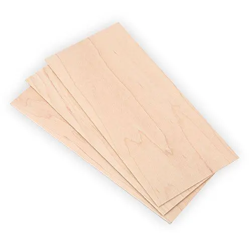 Produktbild: Gitarre Furnier 3Pcs Ahorn Gitarrenkopf Furnierplatte Kopfplatte Kesselblech Kopfplatte Ersatzteil Ahorn Furnier für Gitarrenbauer