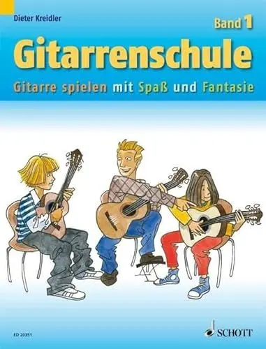 Produktbild: Gitarrenschule: Gitarre spielen mit Spaß und Fantasie - Neufassung. Band 1. Gitarre. (Kreidler Gitarrenschule)