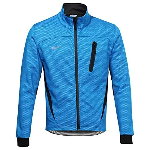 Produktbild: GITVIENAR Herren Fahrradjacke, 3 in 1 Winddicht Sportjacke mit Reflektierende Atmungsaktive Windbreaker Warme Radjacke Windjacke Softshell Jacke für Radfahren Wandern Outdoor-Aktivitäten