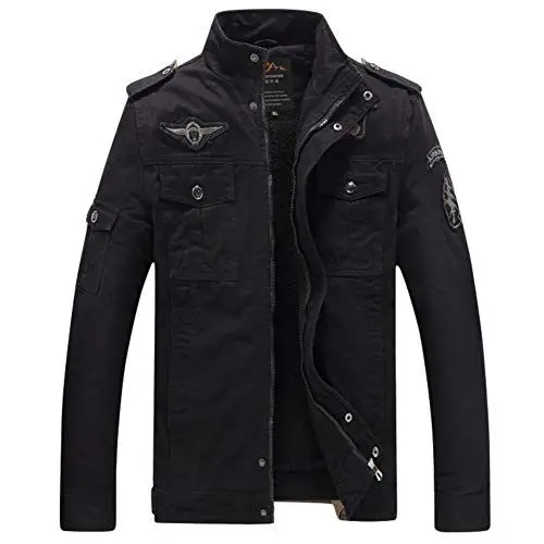 Produktbild: GITVIENAR Herren Jacke Winterjacke Herbstjacke Pilotenjacke/Jacke im Militär Stil US-Airforce Jacke Armeejacke für Herren und Jugendliche
