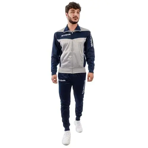 Produktbild: GIVOVA Unisex Visa Luxury Jogginganzug, Gris chiné Clair/bleu, 2XL