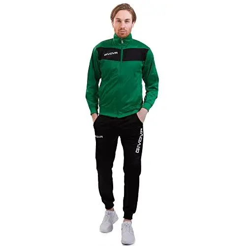 Produktbild: Givova Herren jakkesæt visum Sportset, Mehrfarbig (grün/schwarz), XL