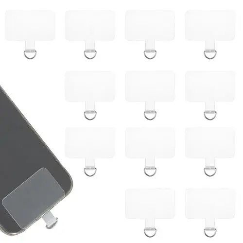Produktbild: Gjinxi 12 Stück Handy Handykette Pads, Handy Lanyard Patch Universelle Handytrageband Pads Handy Lanyard Pads Handyband Patch Phone Tether Tabs für Alle Telefonhüllen