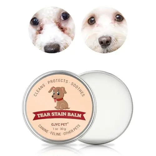 Produktbild: GJYC PET Tränenfleckenentferner-Balsam für Haustiere – 1 oz (30 g) Natürliche, pflanzliche Augenpflege für Hunde und Katzen – reinigt sanft und stellt die strahlenden Augen Wieder her