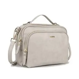 Produktbild: Gladdon Umhängetasche damen,Schultertasche mit Reißverschluss, Crossbody Tasche, Leder Handtasche Klein, Womenswear…
