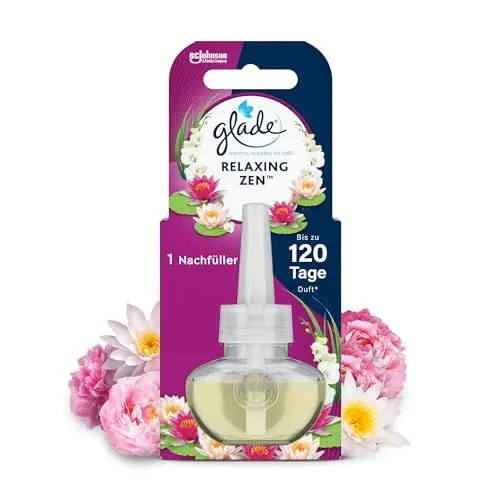 Produktbild: Glade electric ecented oil Nachfüller, elektrischer Raumduft Duftstecker mit Duftöl, Relaxing Zen, (20 ml)