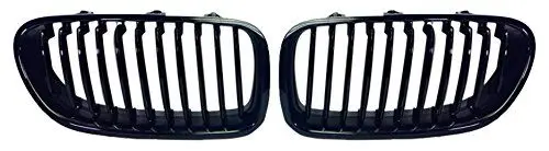 Produktbild: Glänzend Schwarze FrontGrills kompatibel mit BMW 5er F10/F11 Limousine/Touring 2010-