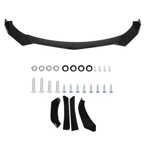 Produktbild: Glänzend Schwarzer Frontstoßstangen-Lippensplitter-Bodykit-Spoiler, Universell Passend fürOpel