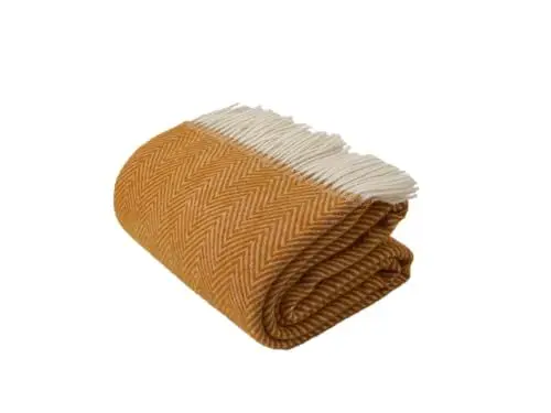 Produktbild: GLAESER Wohndecke - fair de Luxe Wolle pur | Wolldecke aus 100% Wolle | Couchdecke/Sofadecke | Wohlfühlende und Anschmiegsame Kuscheldecke | (Arrowwood)
