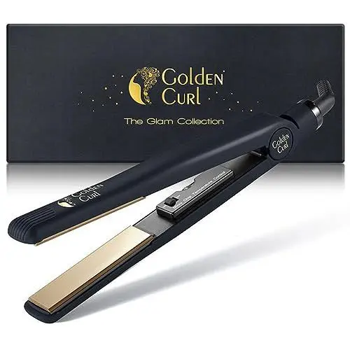 Produktbild: Glätteisen Locken und Glätten Haarglätter - 5 Jahre Sorgenfreiheit - Haar Styling Hair Straightener Glätteisen und lockenstab 2 in 1 zum Glätten und Locken machen (829 Gold)